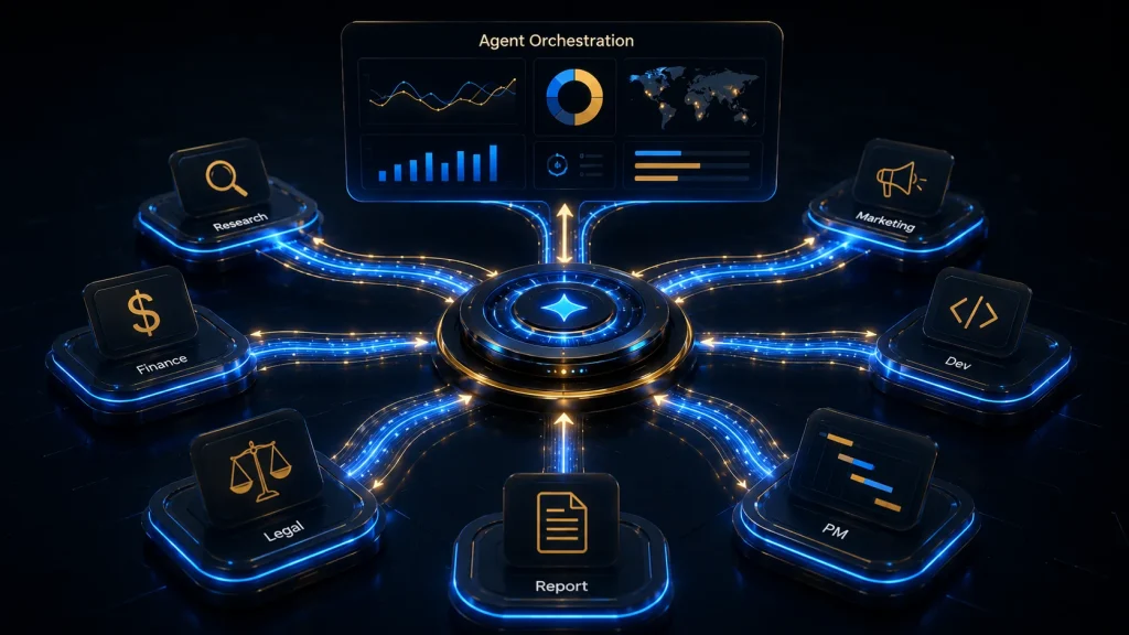 An AI Orchestrator Coordinating Specialized Agents