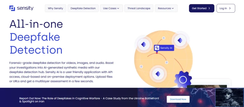 Sensity AI Website